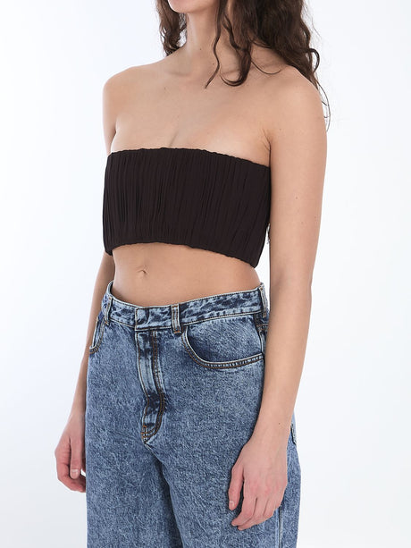 ALAIA Pleated Bralette in Mini Design