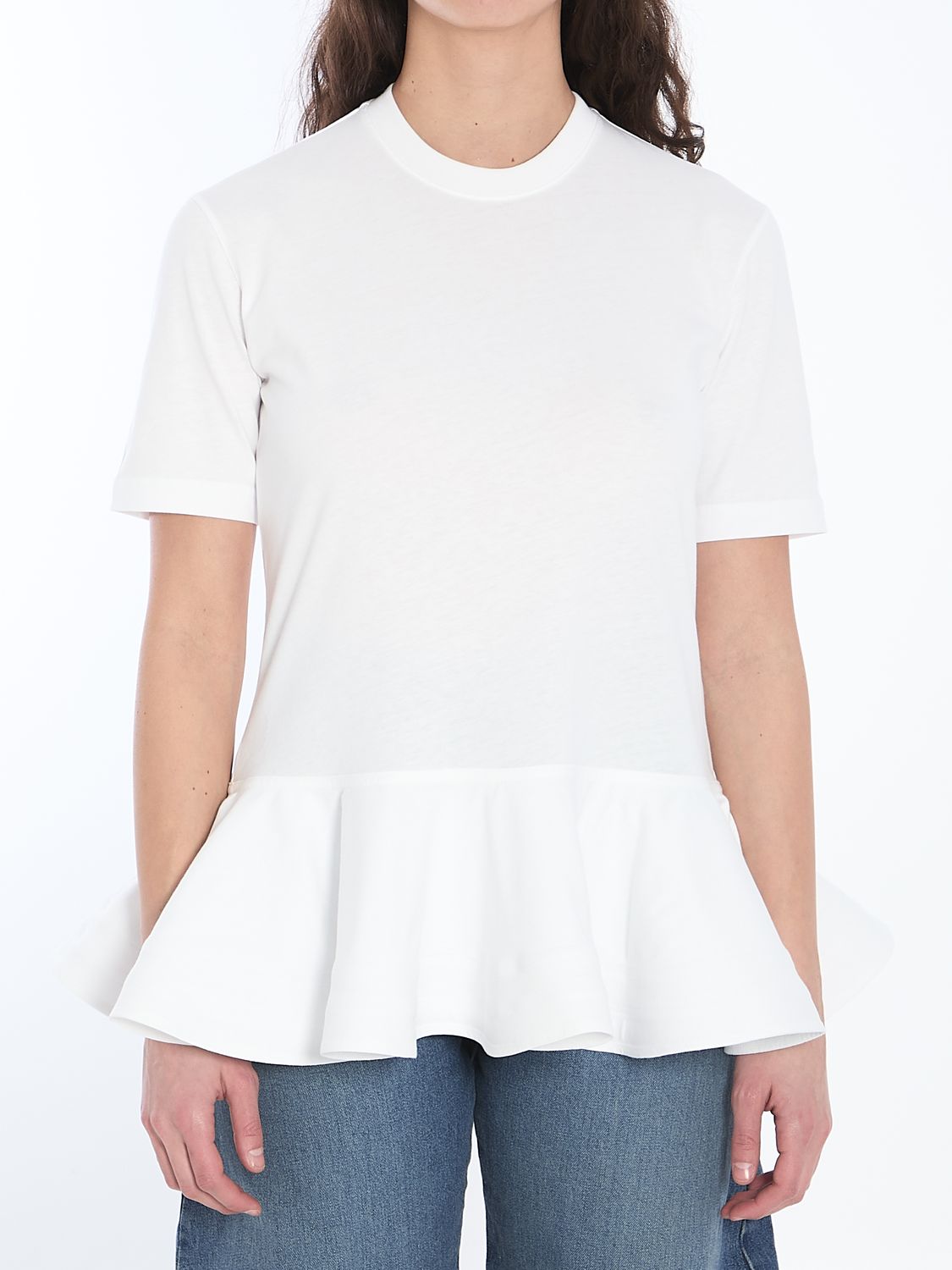 ALAIA Peplum Cut Crew-Neck T-Shirt (Size FR 36)