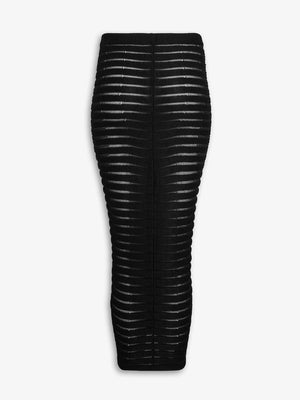 ALAIA Stretch Knit Midi Skirt for Women