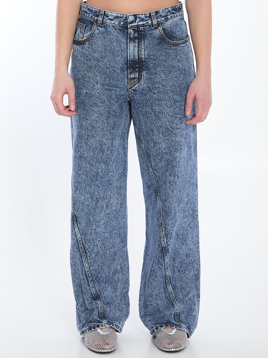 ALAIA Twisted Jeans - Low Waist, Straight Leg