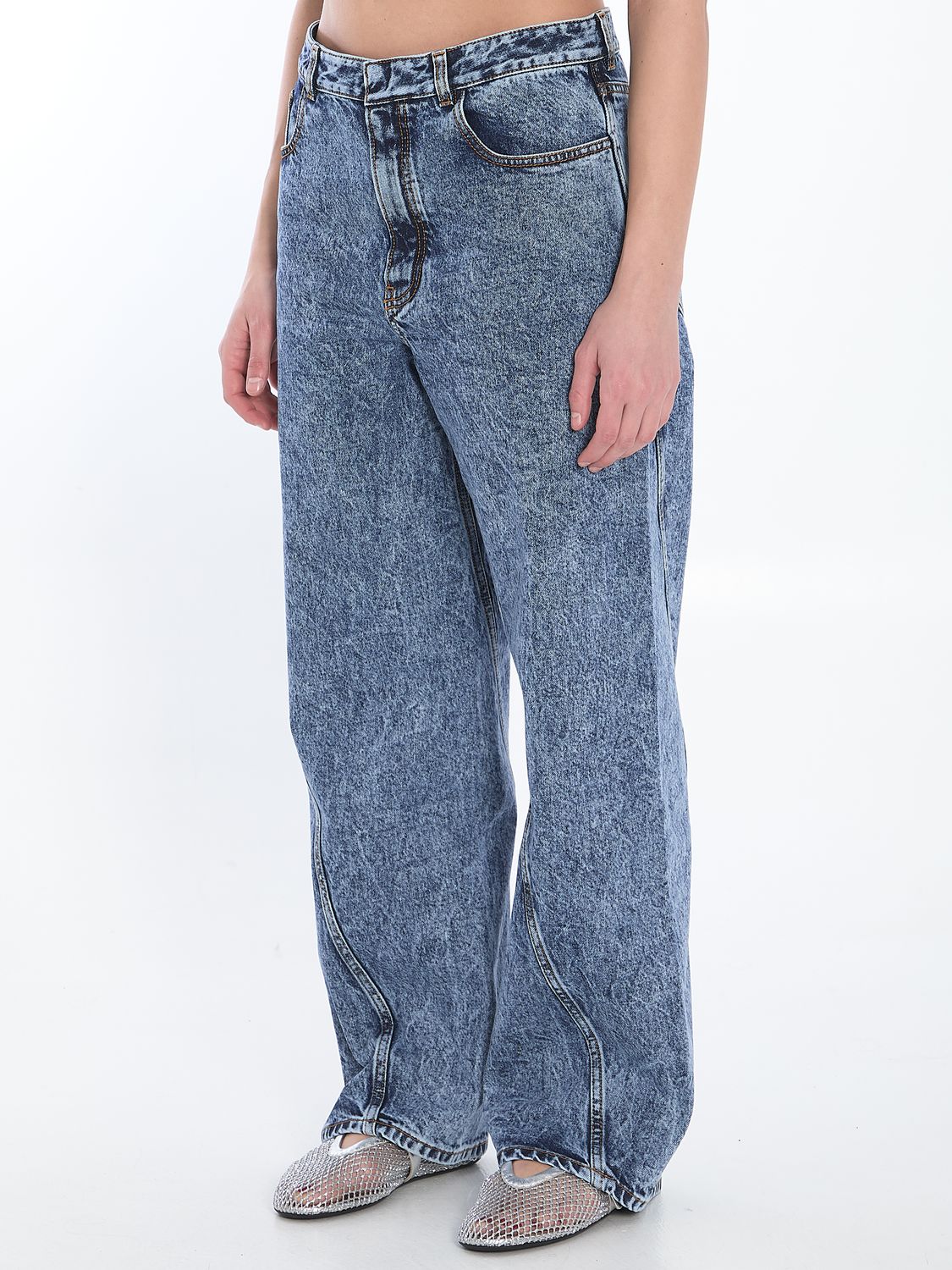 ALAIA Twisted Jeans - Low Waist, Straight Leg