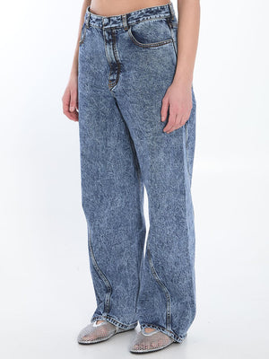 ALAIA Twisted Jeans - Low Waist, Straight Leg