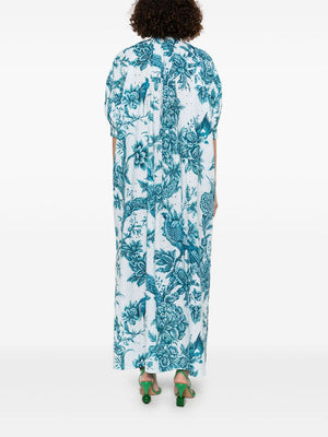 F.R.S FOR RESTLESS SLEEPERS Printed Cotton Maxi Dress with Floral Design