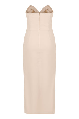 ELISABETTA FRANCHI Sweetheart Neckline Corset Dress with Side Slit