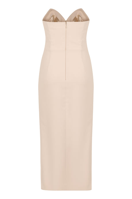 ELISABETTA FRANCHI Sweetheart Neckline Corset Dress with Side Slit