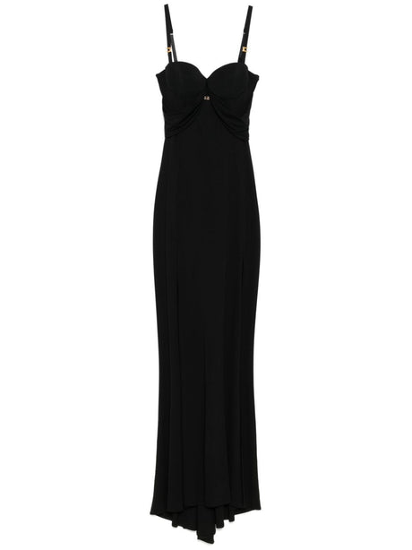 ELISABETTA FRANCHI Corset-Style Crepe Maxi Dress