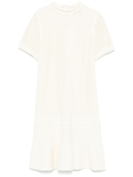 TOM FORD Open-Knit Short Sleeved Mini Dress