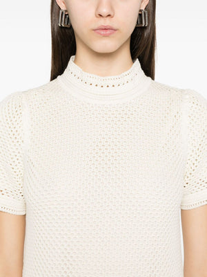 TOM FORD Open-Knit Short Sleeved Mini Dress