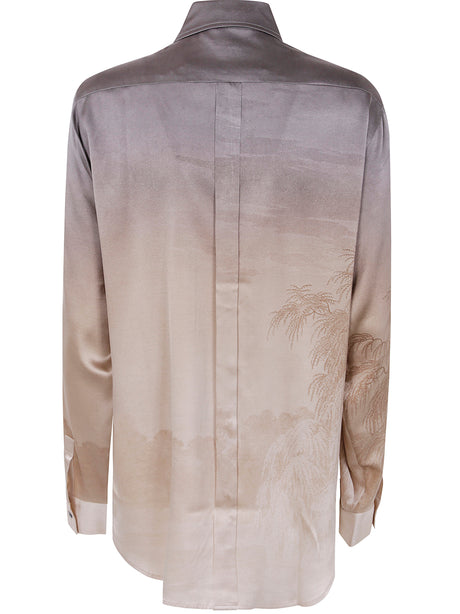 PIERRE LOUIS MASCIA Long Sleeve Silk Blend Shirt