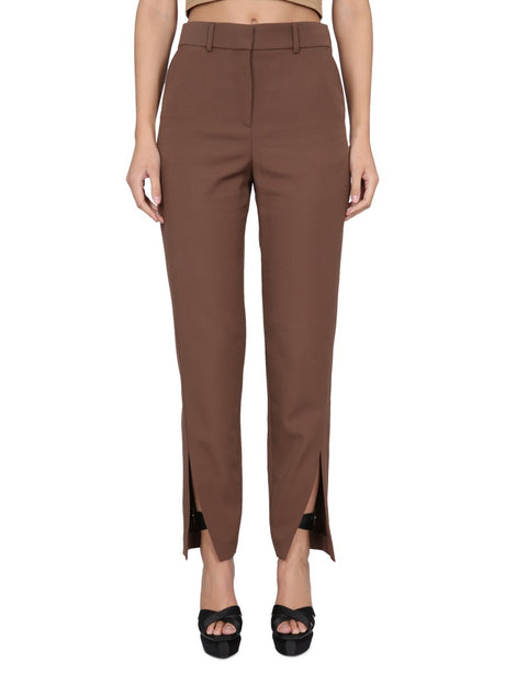 BALMAIN Women’s Tailored Wool Pants with Zipper and Button Closure