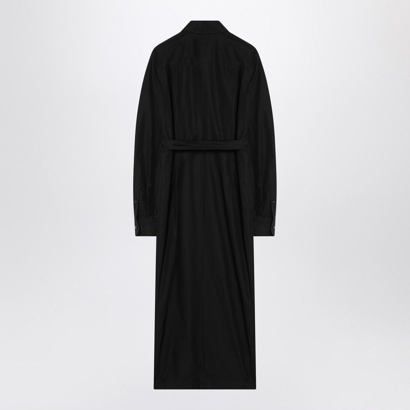 MAX MARA Wrap Dress with Tied Sash and Shirt Collar