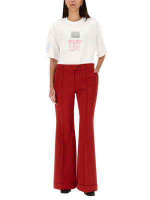 ACNE STUDIOS Wool Blend Pants with Button Closure and Belt Loops for Women