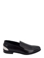 ALEXANDER MCQUEEN Men's Leather Loafer with Unique Metal Detail