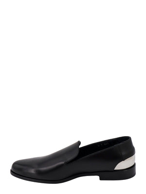 ALEXANDER MCQUEEN Men's Leather Loafer with Unique Metal Detail