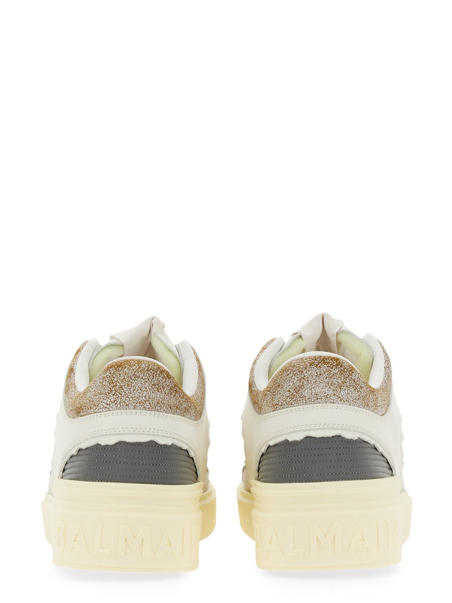 BALMAIN Court Sneakers with Leather Upper and 3cm Sole