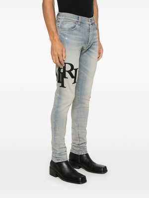 AMIRI Staggered Logo Skinny Jeans for Men