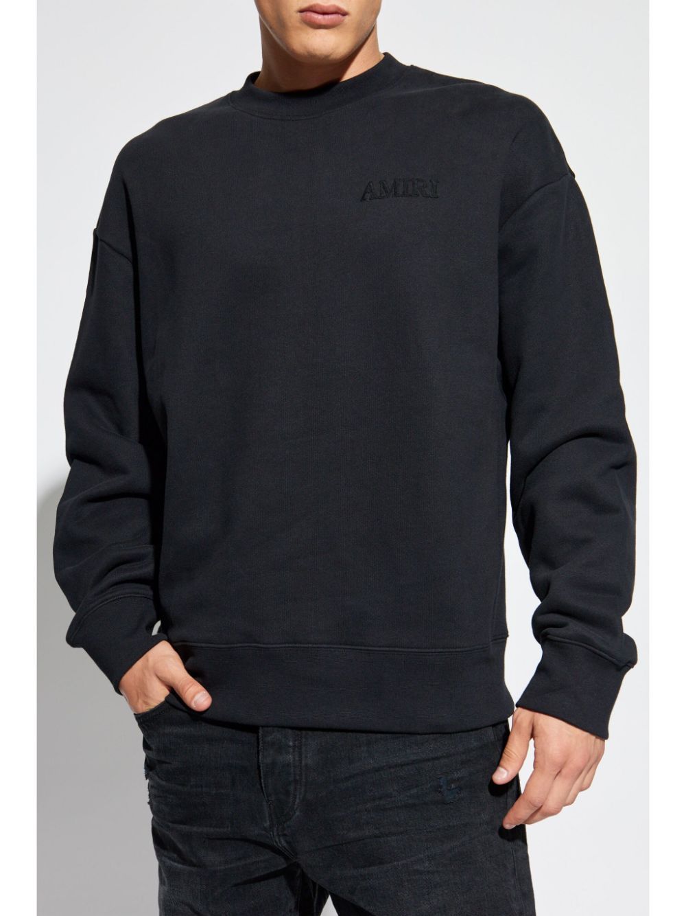 AMIRI オーバーサイズコットンクルーネックセーター