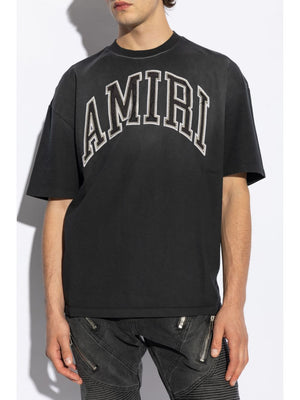 AMIRI ビンテージ風オーバーサイズ黒Tシャツ