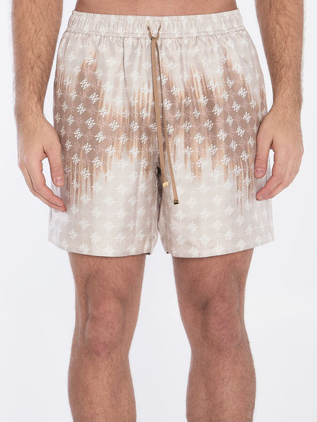 AMIRI Faded Effect Monogram Bermuda Shorts - Size L