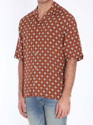 AMIRI Men's Monogram Short-Sleeve Shirt - Size L