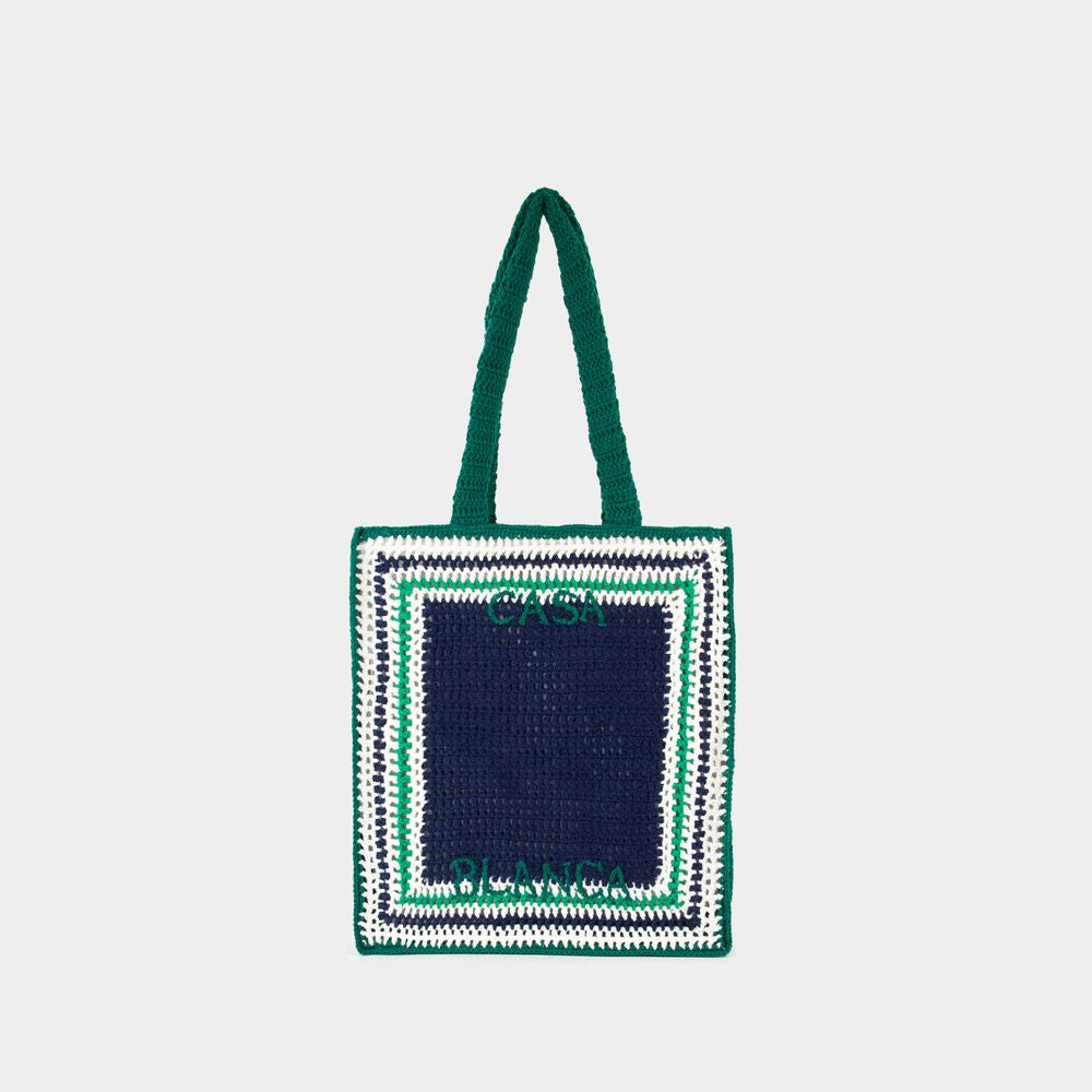 CASABLANCA Mini Crochet Shopper Handbag