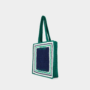 CASABLANCA Mini Crochet Shopper Handbag