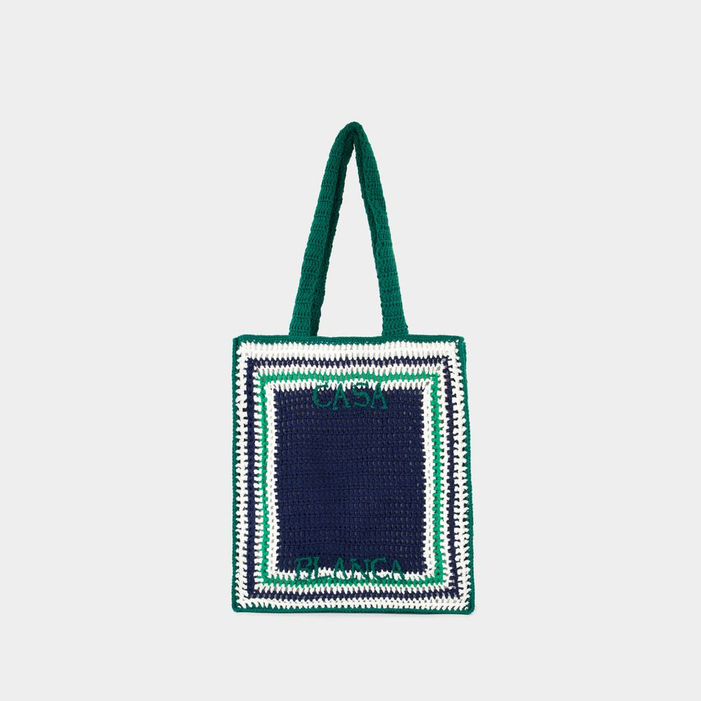 CASABLANCA Mini Crochet Shopper Handbag