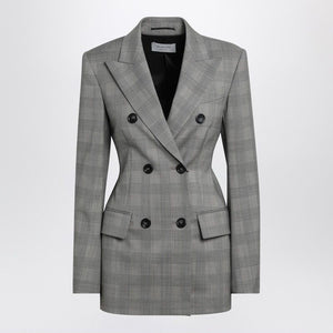 MAX MARA SPORTMAX Women's Double-Breasted Jacket in Prince of Wales Check