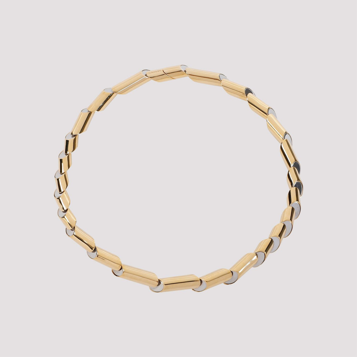 LANVIN Elegant Brass Sequence Necklace