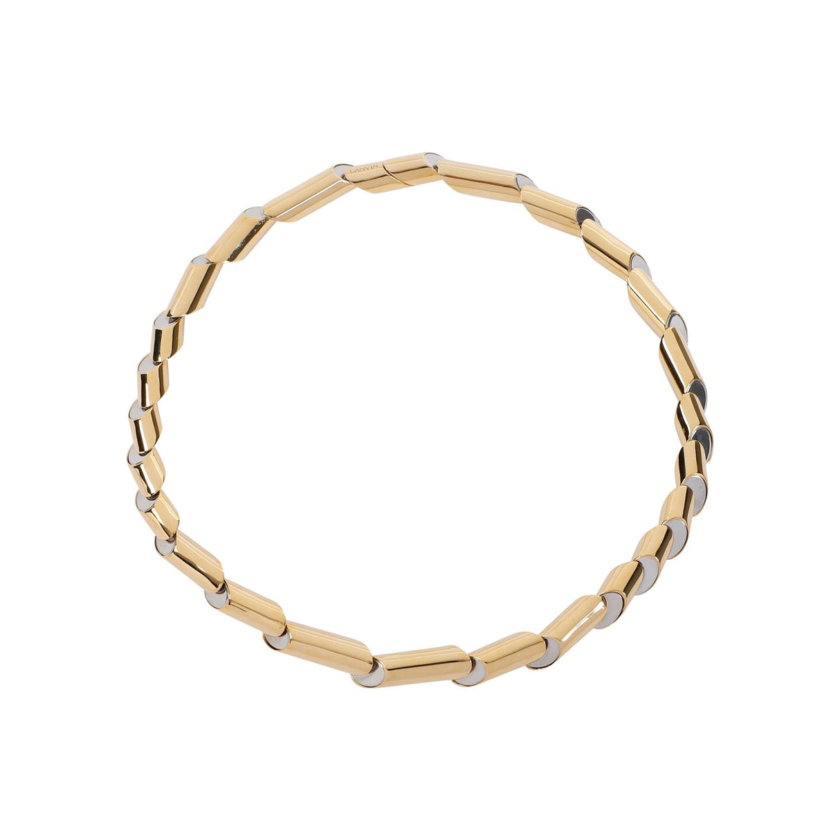 LANVIN Elegant Brass Sequence Necklace