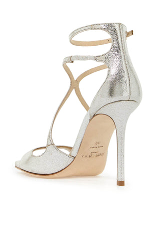 JIMMY CHOO 95 Elegant Laminated Leather Sandals