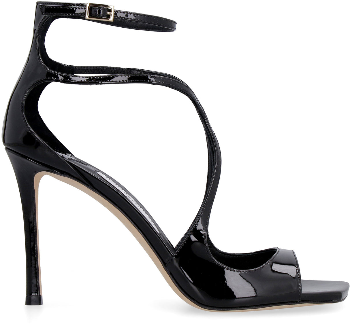 JIMMY CHOO Patent Leather AZIA 95 Stiletto Sandals