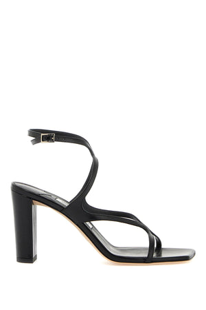 JIMMY CHOO Square Toe Double Strap Sandals 85