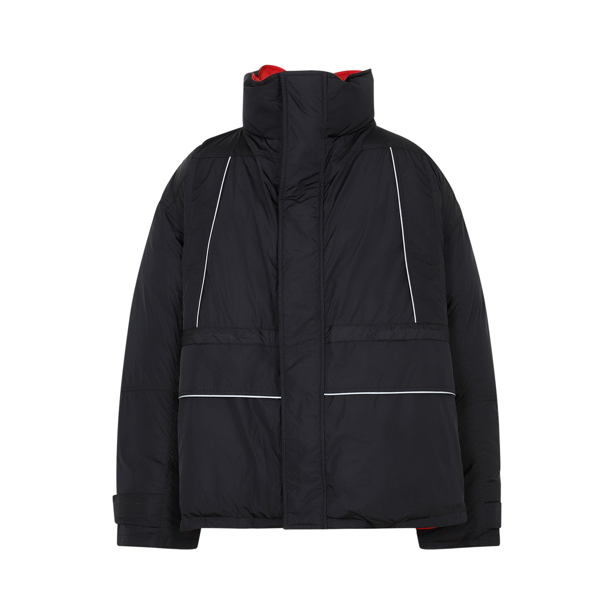 BALENCIAGA Men's Parka Jacket - Modern Funnel Neck Design