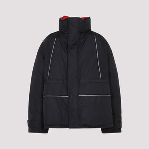 BALENCIAGA Men's Parka Jacket - Modern Funnel Neck Design