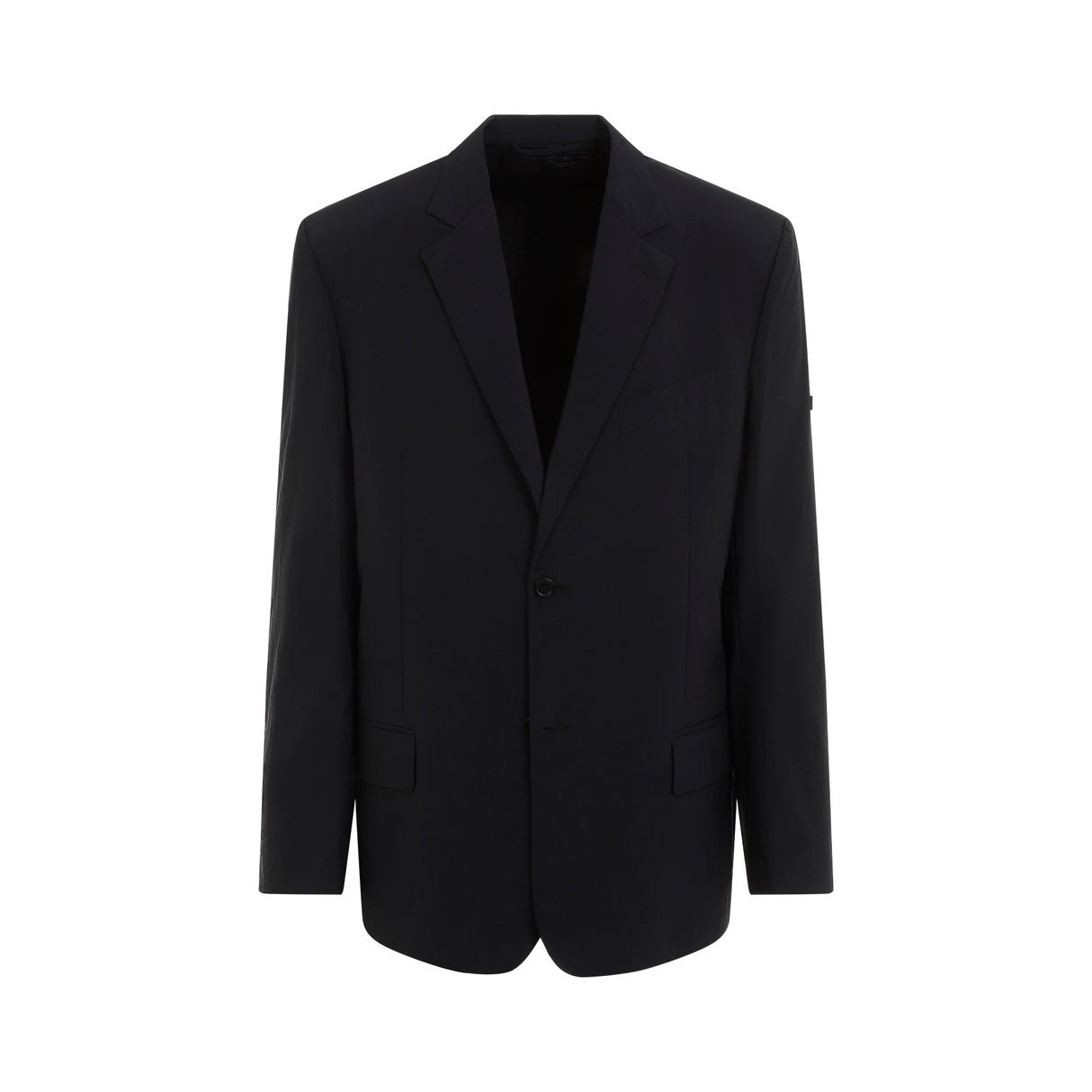 BALENCIAGA Oversized Nylon Jacket with Classic Lapels