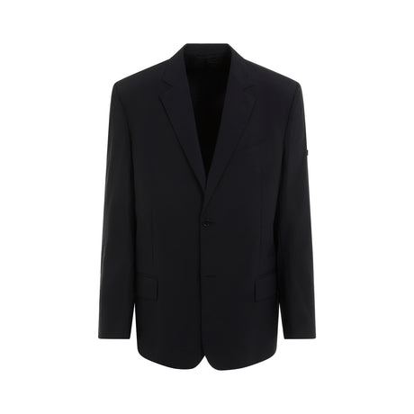 BALENCIAGA Oversized Nylon Jacket with Classic Lapels