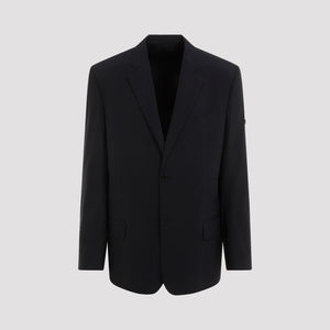 BALENCIAGA Oversized Nylon Jacket with Classic Lapels