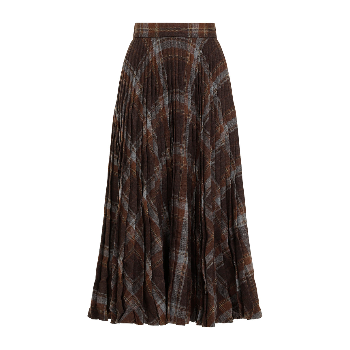 BALENCIAGA Elegant Wool Blend Midi Skirt