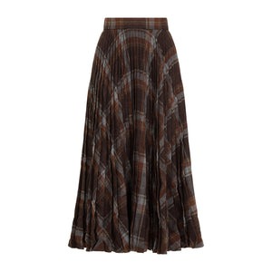 BALENCIAGA Elegant Wool Blend Midi Skirt