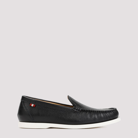 BALLY Grained Deer Leather Loafers - Classic Style for Modern Men