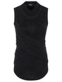 BALMAIN Sleeveless Draped Top