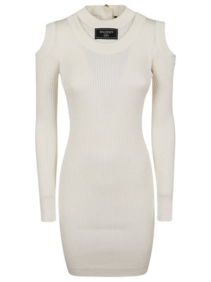 BALMAIN Elegant Viscose Mini Dress for Women