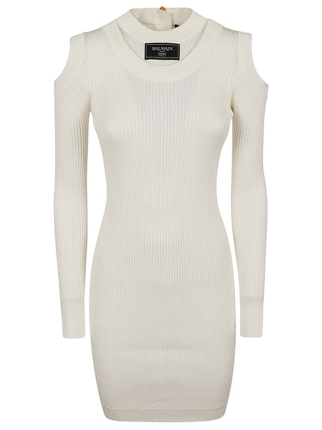 BALMAIN Elegant Viscose Mini Dress for Women