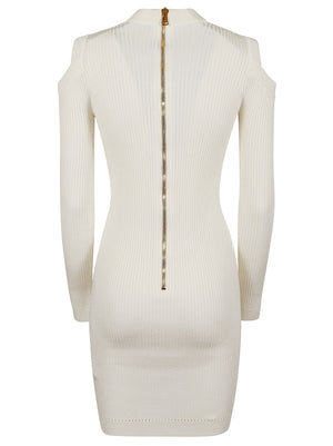 BALMAIN Elegant Viscose Mini Dress for Women