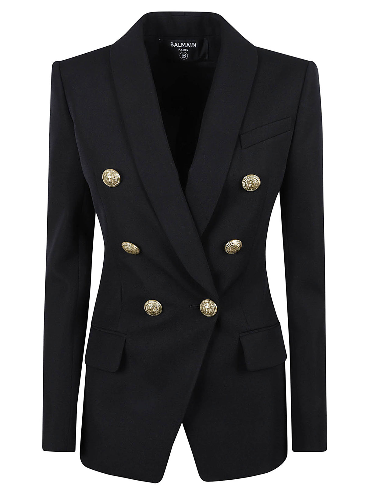 BALMAIN Double-Breasted Wool Blazer for Women