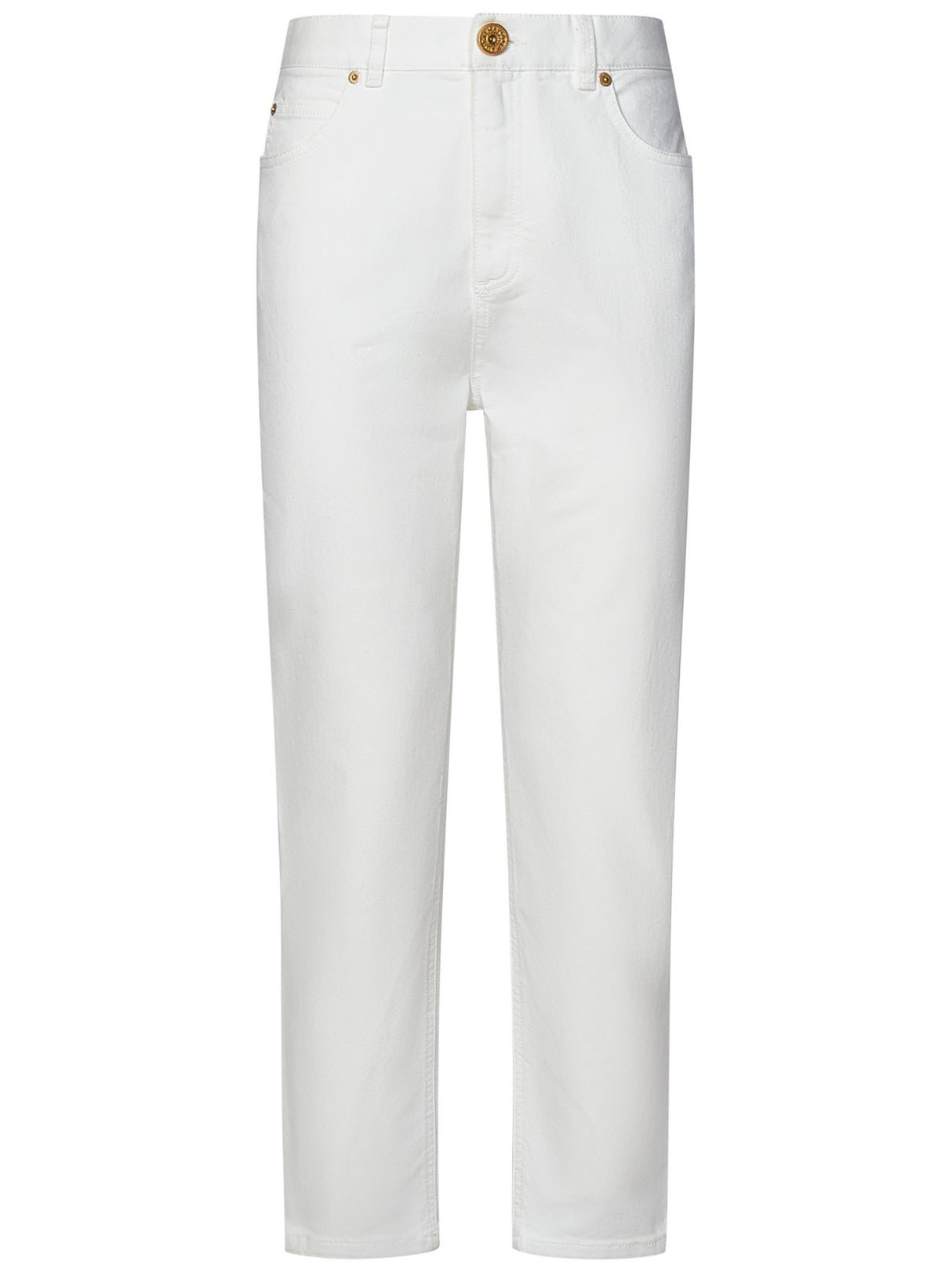 BALMAIN High-Waisted Cropped Jeans for Women