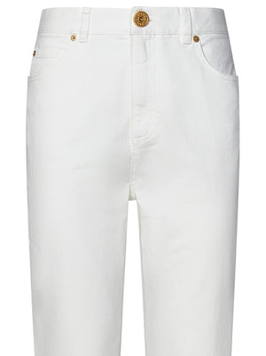 BALMAIN High-Waisted Cropped Jeans for Women