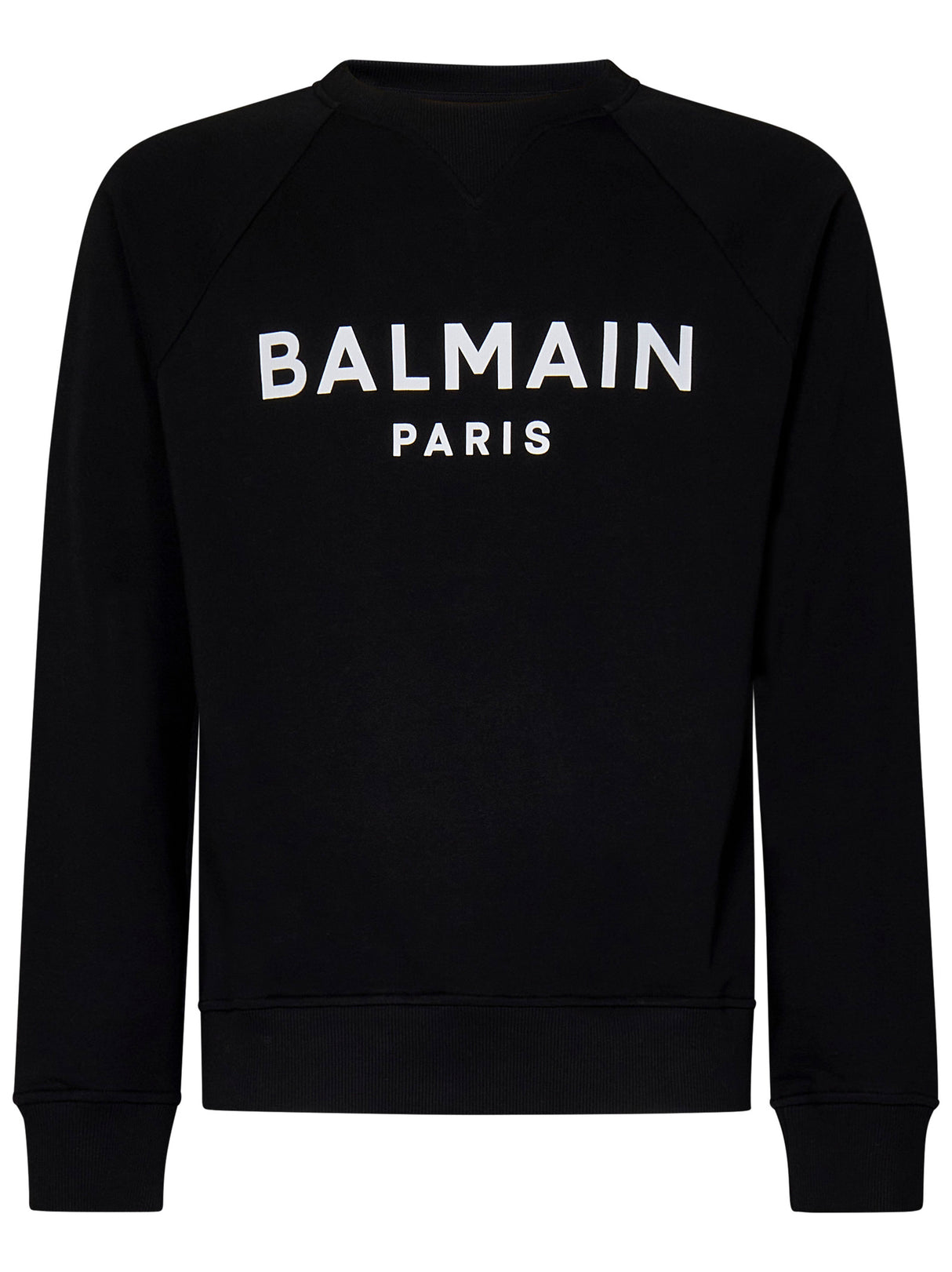 BALMAIN Organic Cotton Crewneck Sweatshirt for Men