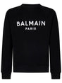 BALMAIN Organic Cotton Crewneck Sweatshirt for Men